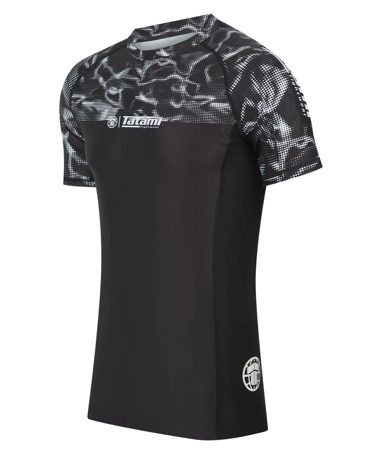 Tatami Fightwear Smoke Rash Guard Nera Maniche Corte Uomo