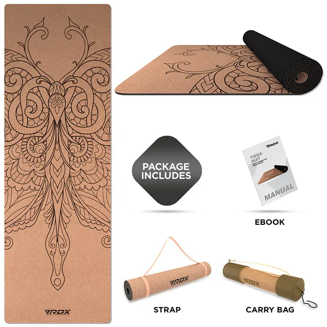 RDX D5 Tappetino Yoga Sughero 6mm Antiscivolo