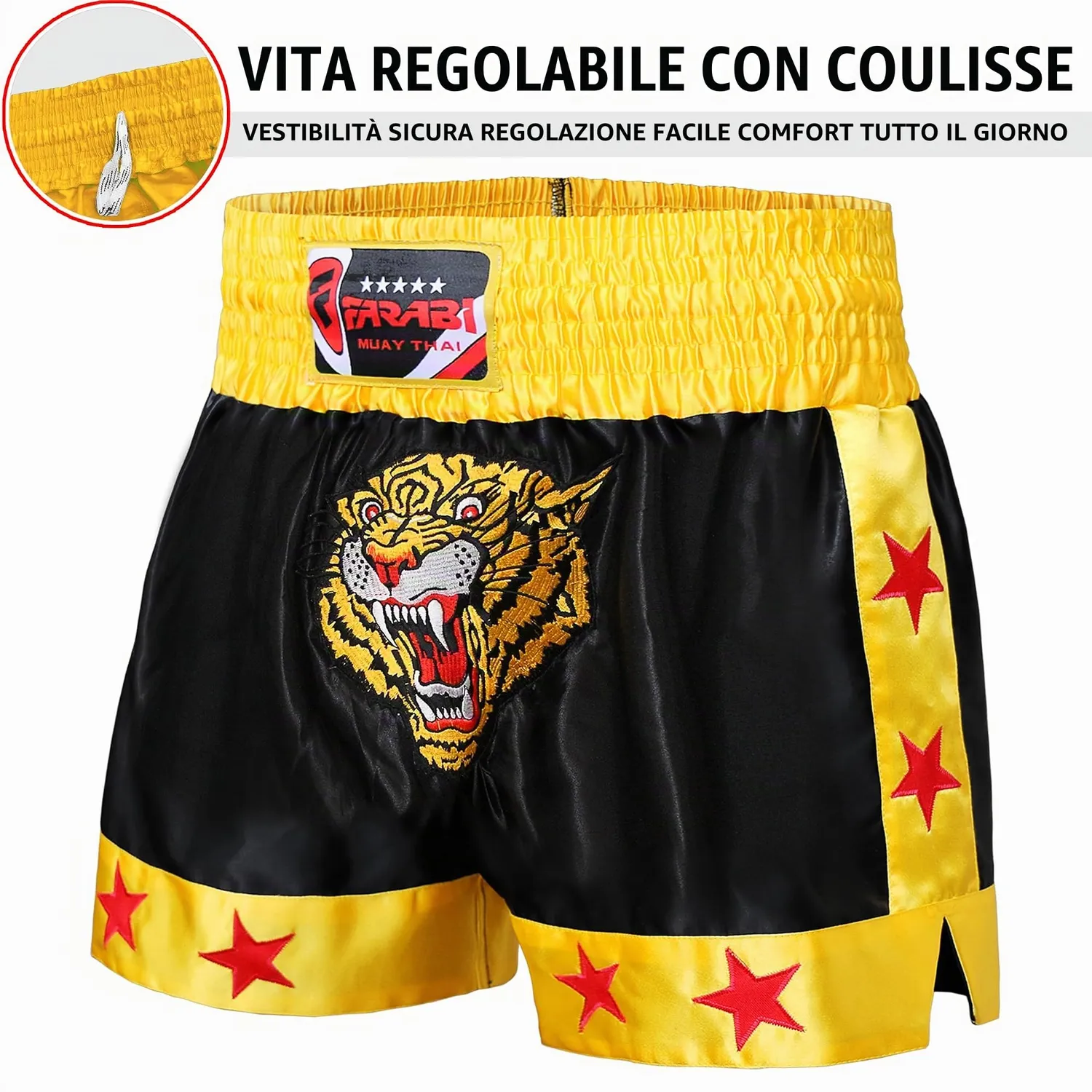 Farabi pantaloncini muay thai XL corto allenamento