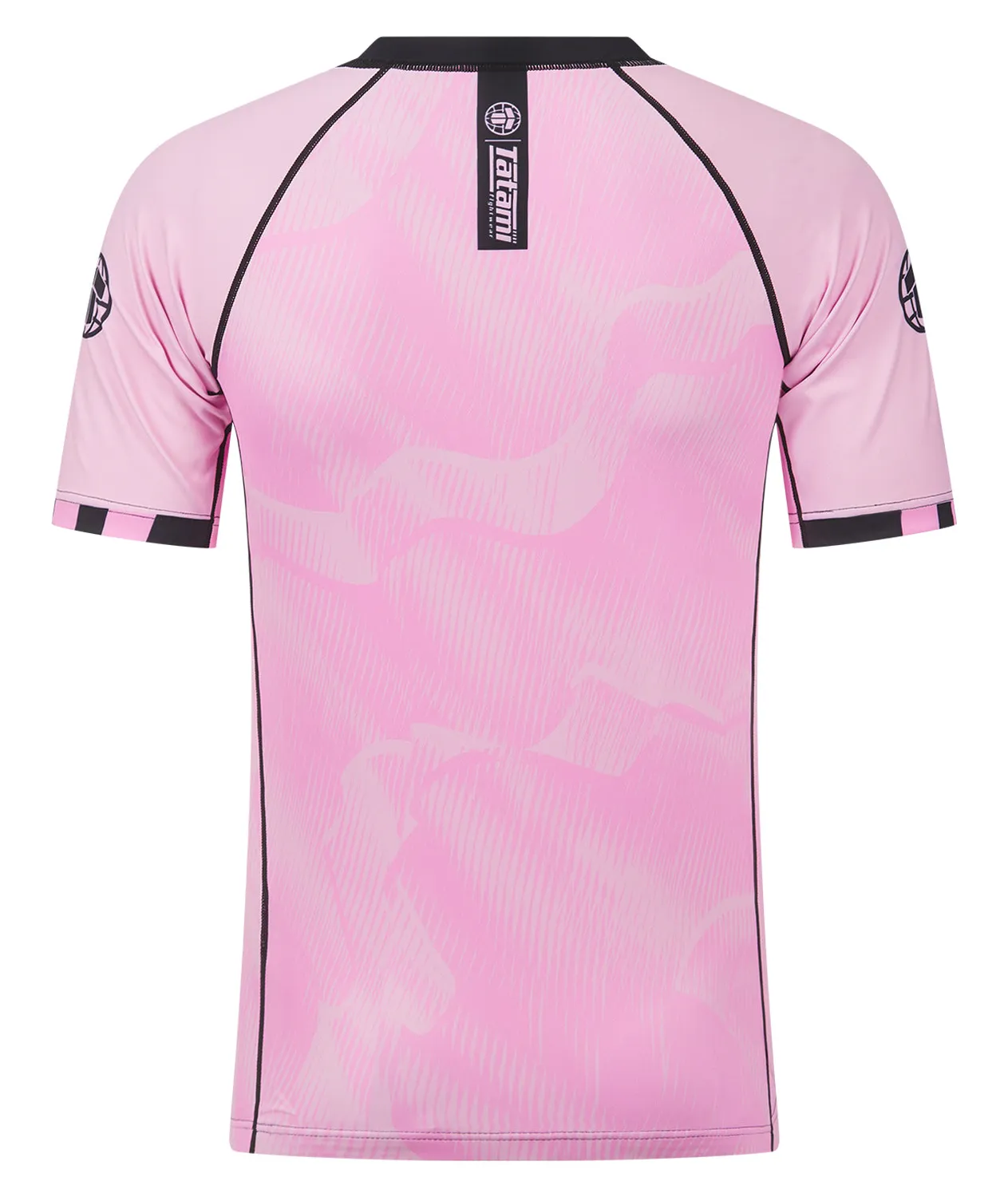 Tatami Nomad Pink Black rash guard riciclato manica corta