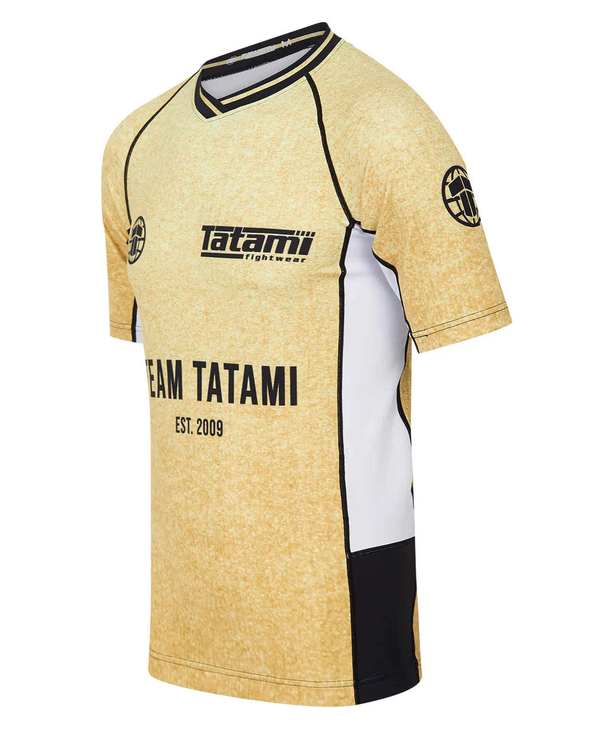 Tatami Team Gold Rash Guard Maniche Corte Bianca Leggera