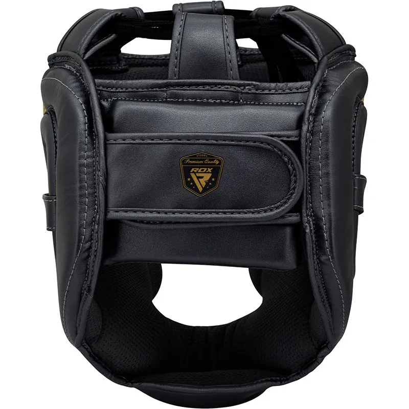 RDX T17 Aura Caschetto Boxe Golden in Pelle