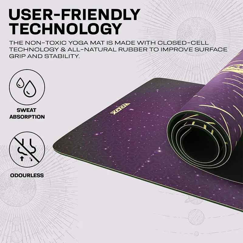 RDX D11 Tappetino Yoga Gomma 6mm Viola Antiscivolo