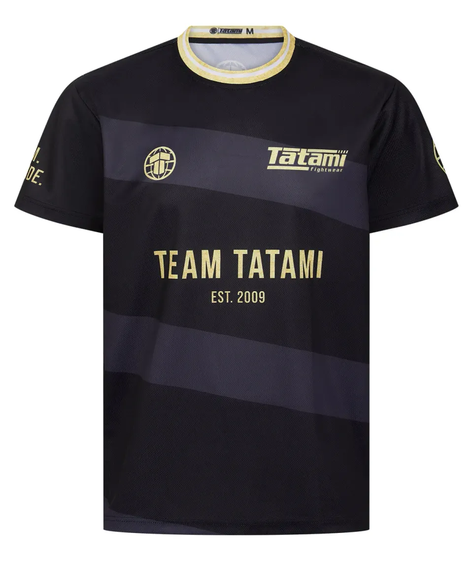 Tatami Fightwear Team Tatami t-shirt mesh nero oro uomo