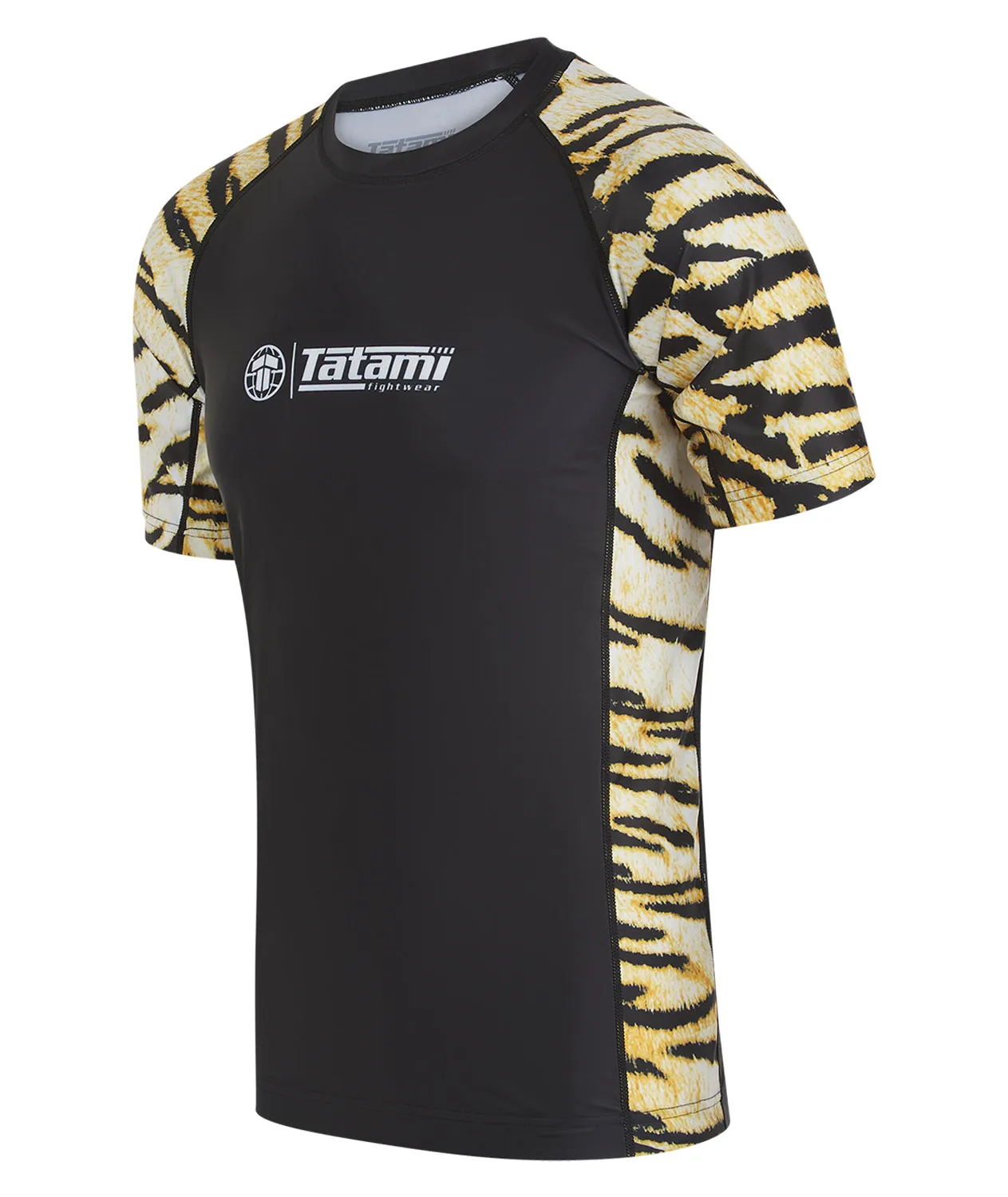 Tatami Fightwear Recharged rash guard uomo gialla tigre maniche corte