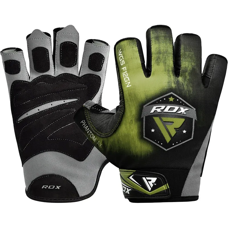 RDX F12 Guanti Palestra Sollevamento Pesi Rossi