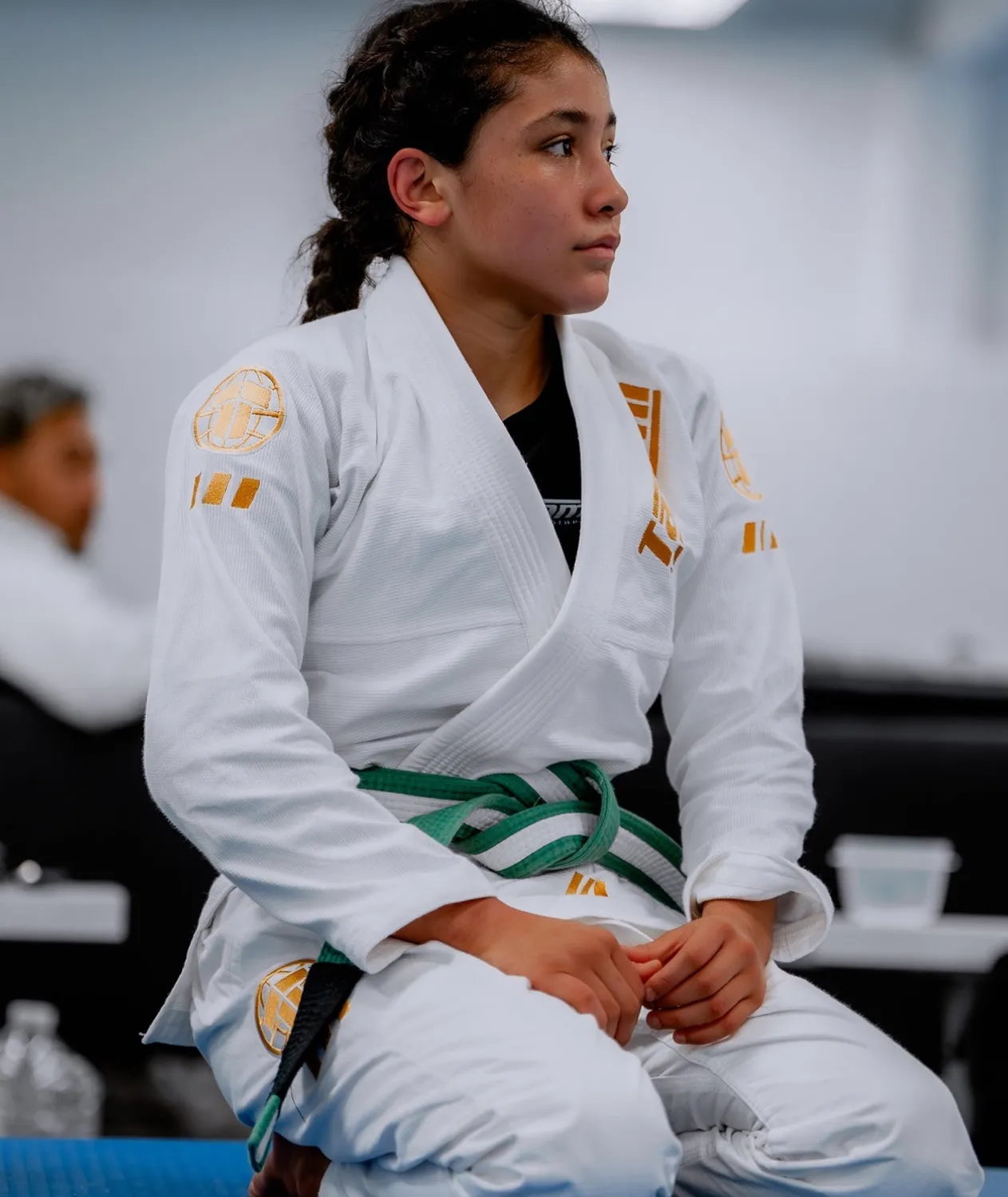 Tatami Fightwear Pro Series kimono BJJ bambino bianco oro