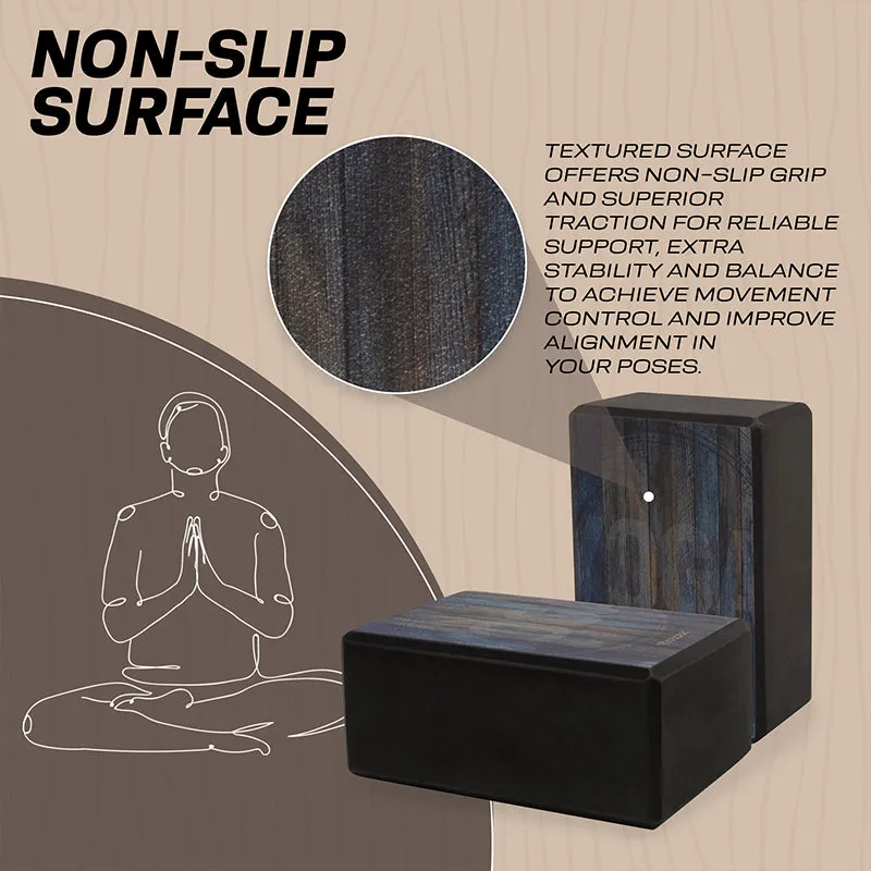 RDX D7 Blocco Yoga EVA Singolo Nero 23x15 Antiscivolo