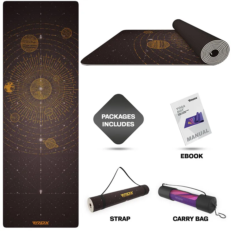 RDX D6 Iris tappetino yoga marrone 6 mm antiscivolo