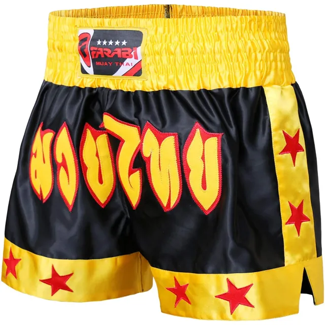 Farabi Muay Thai Shorts pantaloncini boxe M satinati