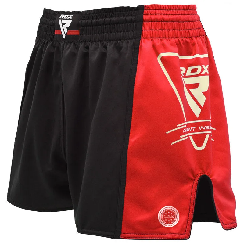 RDX T1 Shorts Kickboxing Blu-Neri WAKO in Poliestere