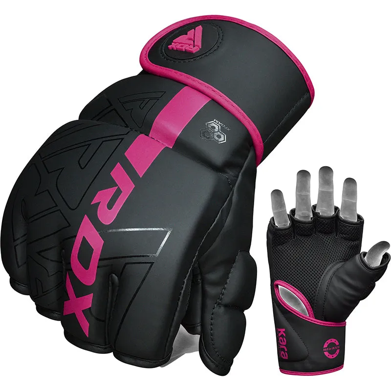 RDX F6 Kara guanti MMA grappling neri