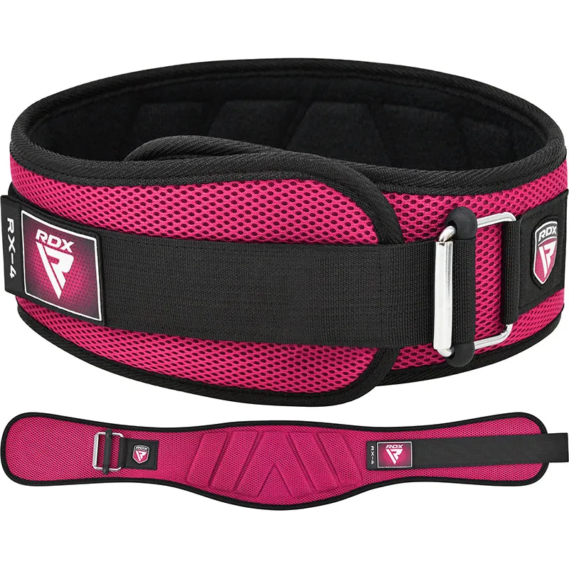 RDX RX4 Cintura Sollevamento Pesi Nera Velcro EVA