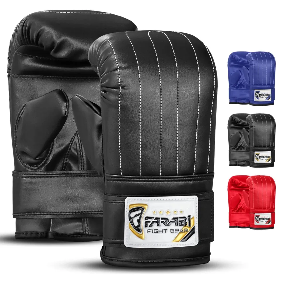Farabi Guanti da Sacco Boxe Pelle Sintetica Assorbimento Urti