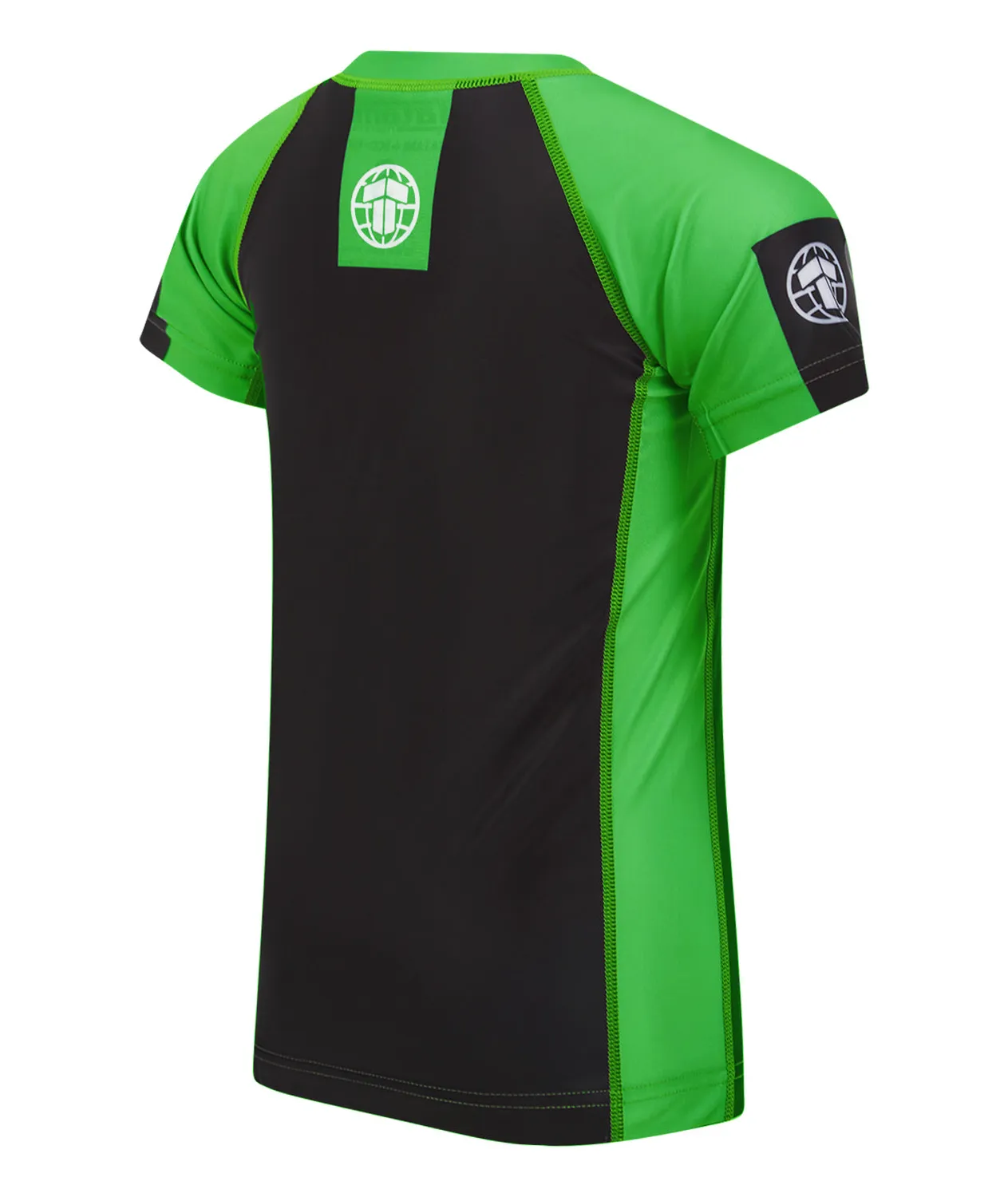 Tatami Kids IBJJF Ranked Rash Guard Green corto bambino