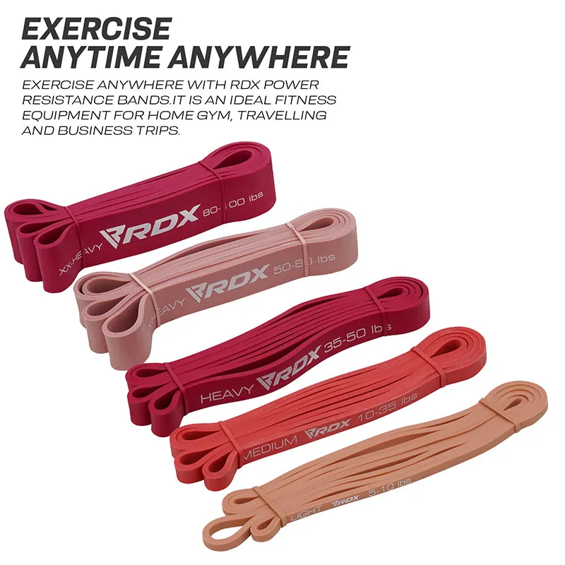 RDX MP Bande Resistenza Set 5 Pezzi Lattice 208cm