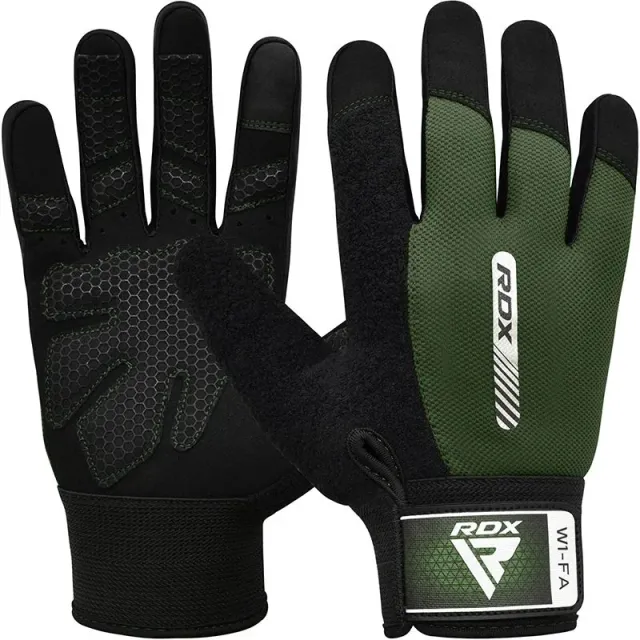RDX W1 Guanti Palestra Dita Intere silicone grip