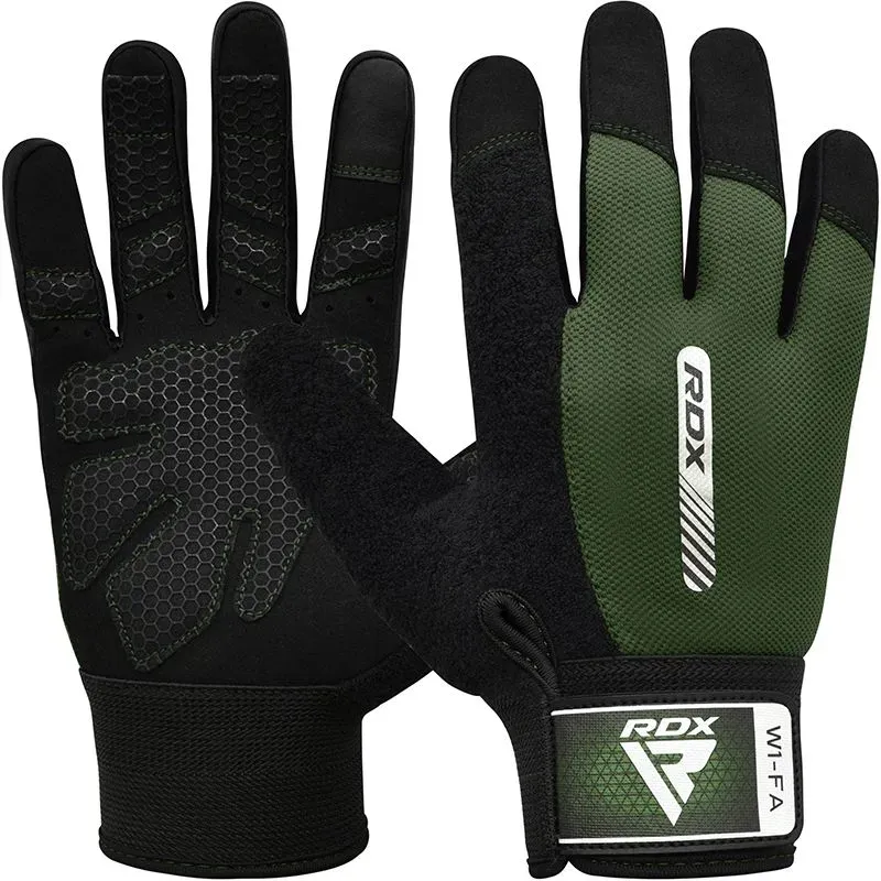RDX W1 Guanti Palestra Dita Intere silicone grip