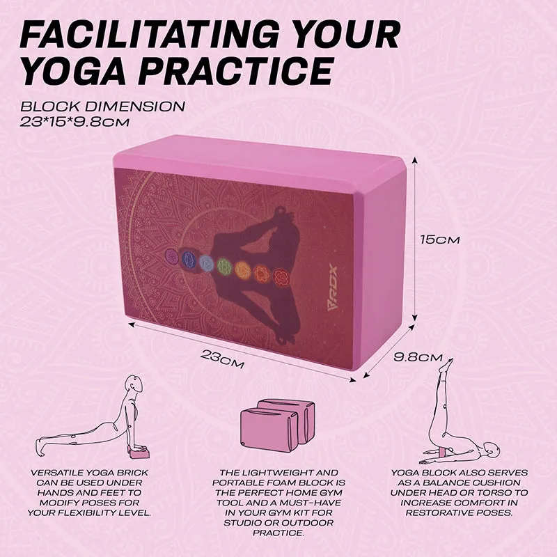 RDX D2 Blocco Yoga EVA Rosa Singolo Antiscivolo