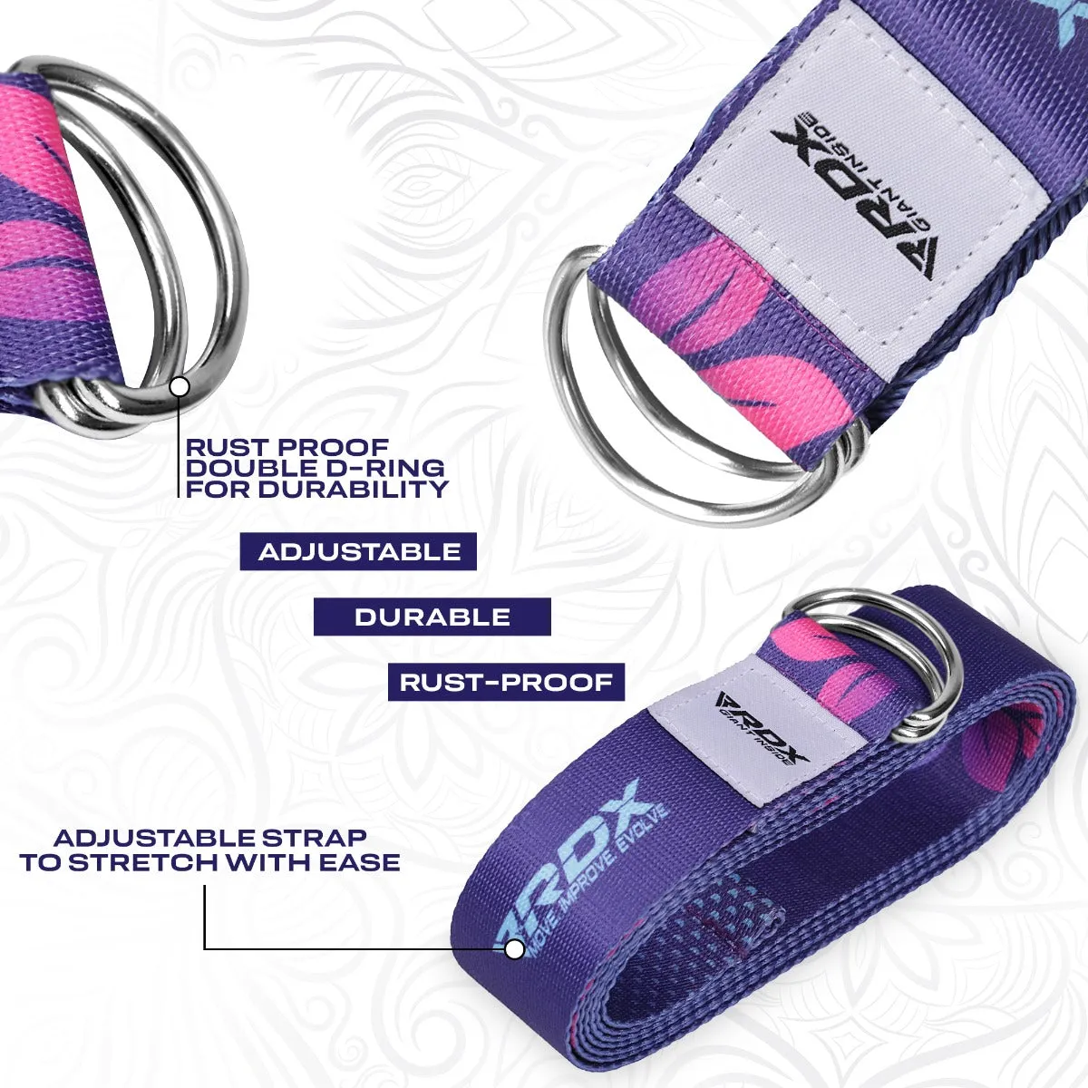 RDX F6 cintura yoga cotone viola 8ft antiscivolo