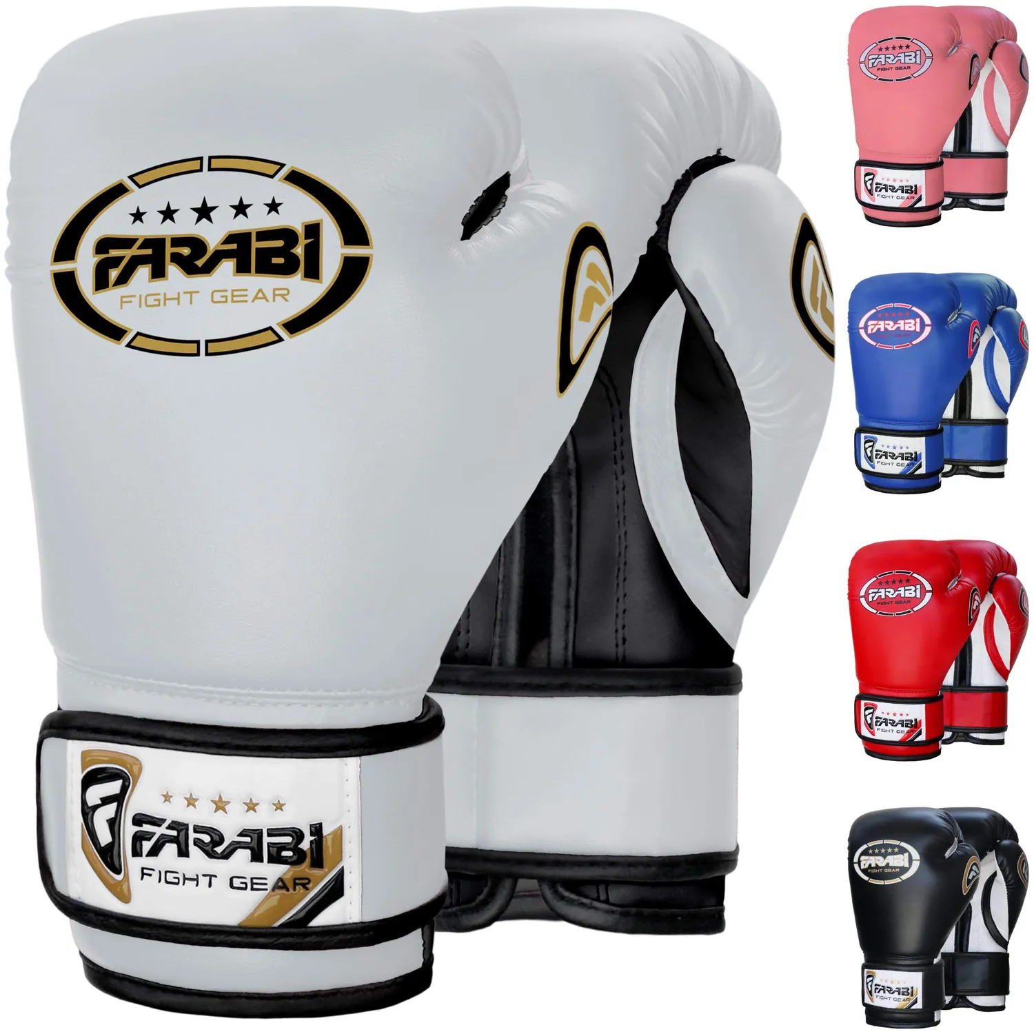 Farabi guanti boxe bambino 4 oz rosa sintetici