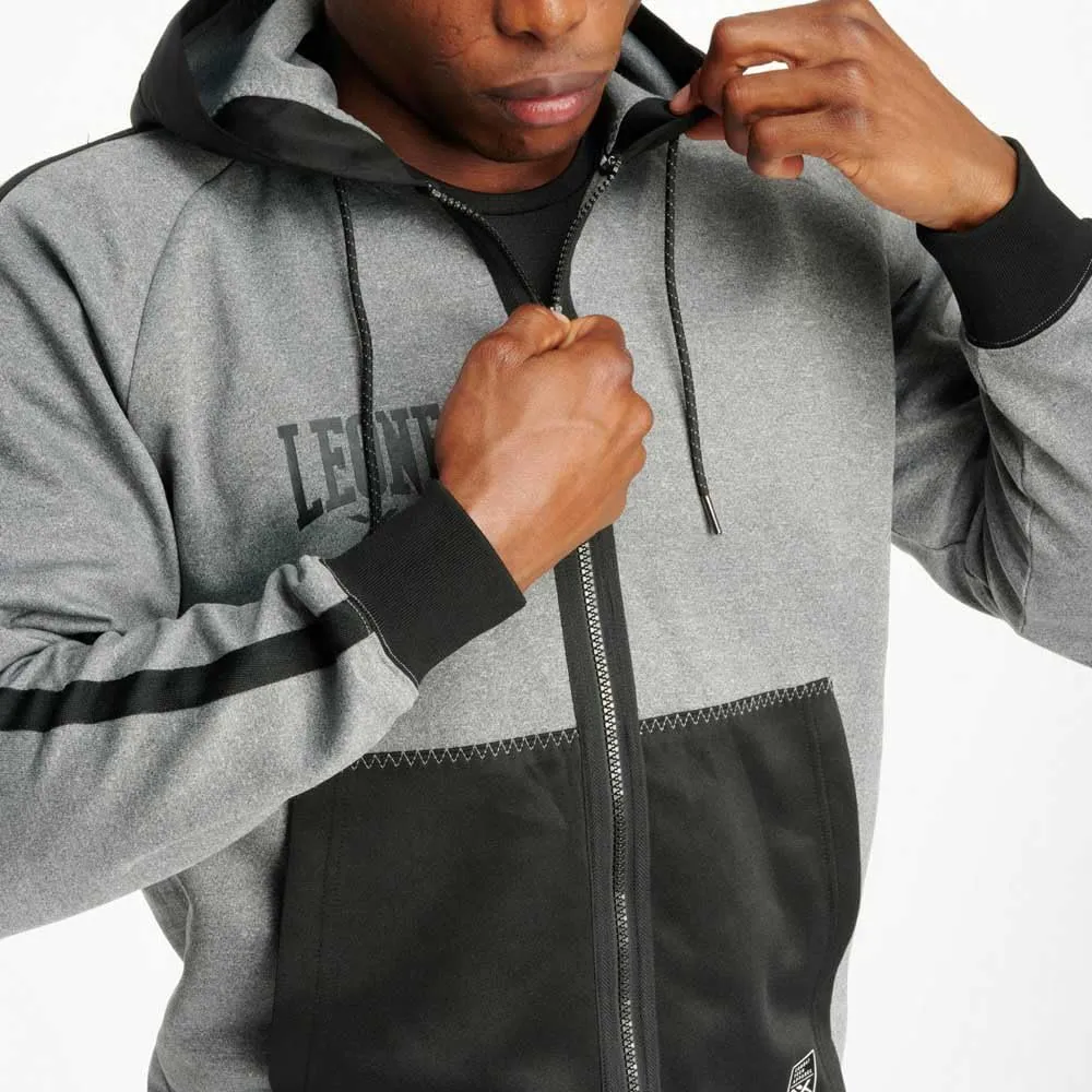 Leone1947 Melange felpa uomo taglia M con cappuccio zip