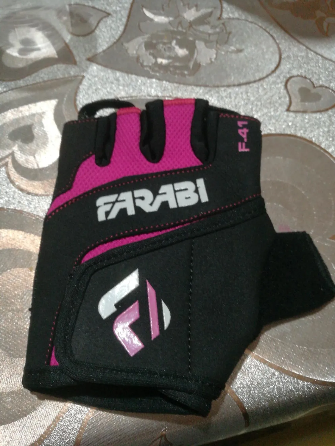 Farabi F-41 guanti fitness pesi pelle M