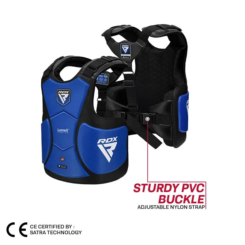 RDX Apex Corpetto Boxe Coach Pelle Rossa Blu