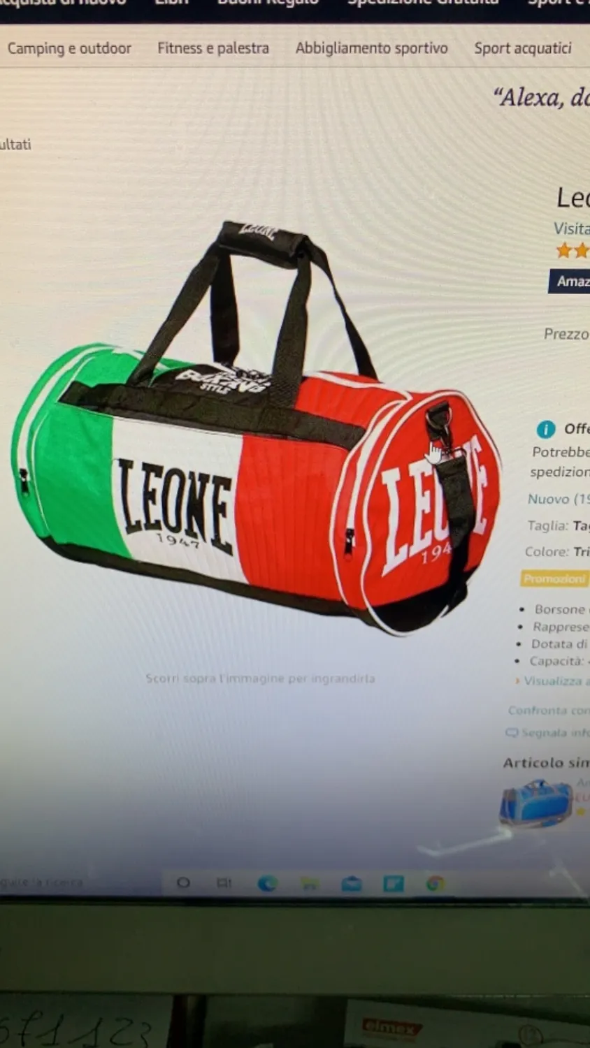 Leone1947 Italy borsone sportivo 45 litri due vani