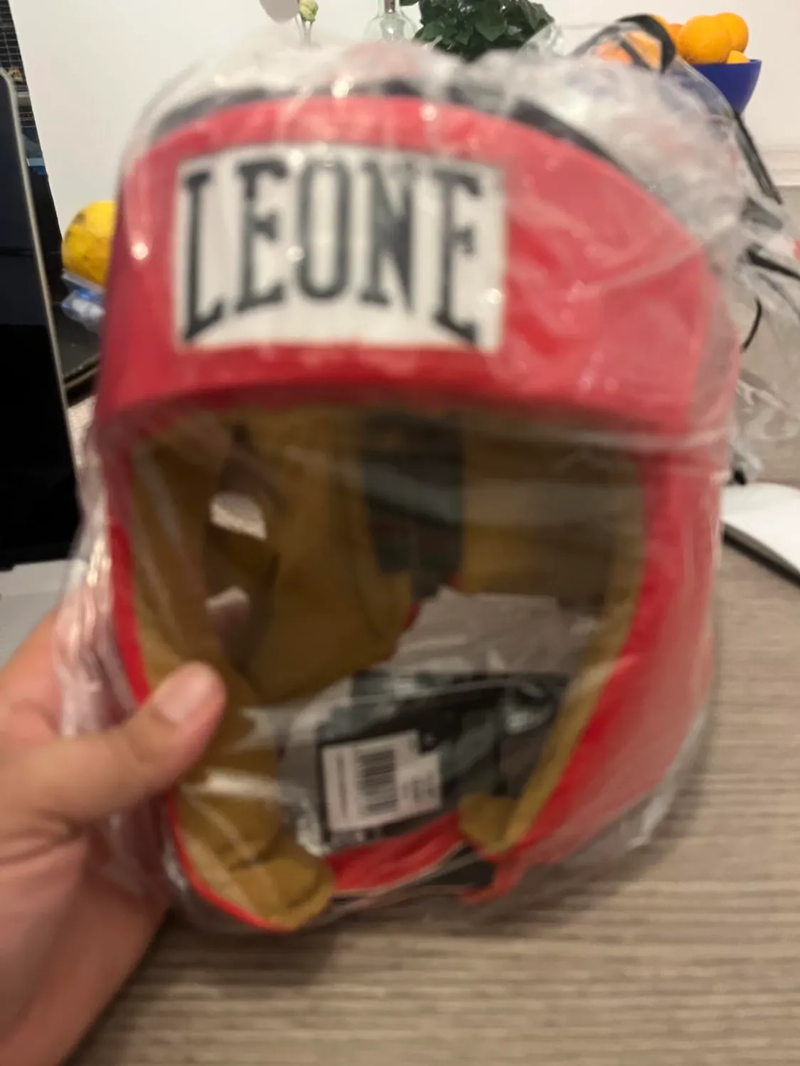Leone 1947 Contest Casco Boxe Blu L Pelle Protezione