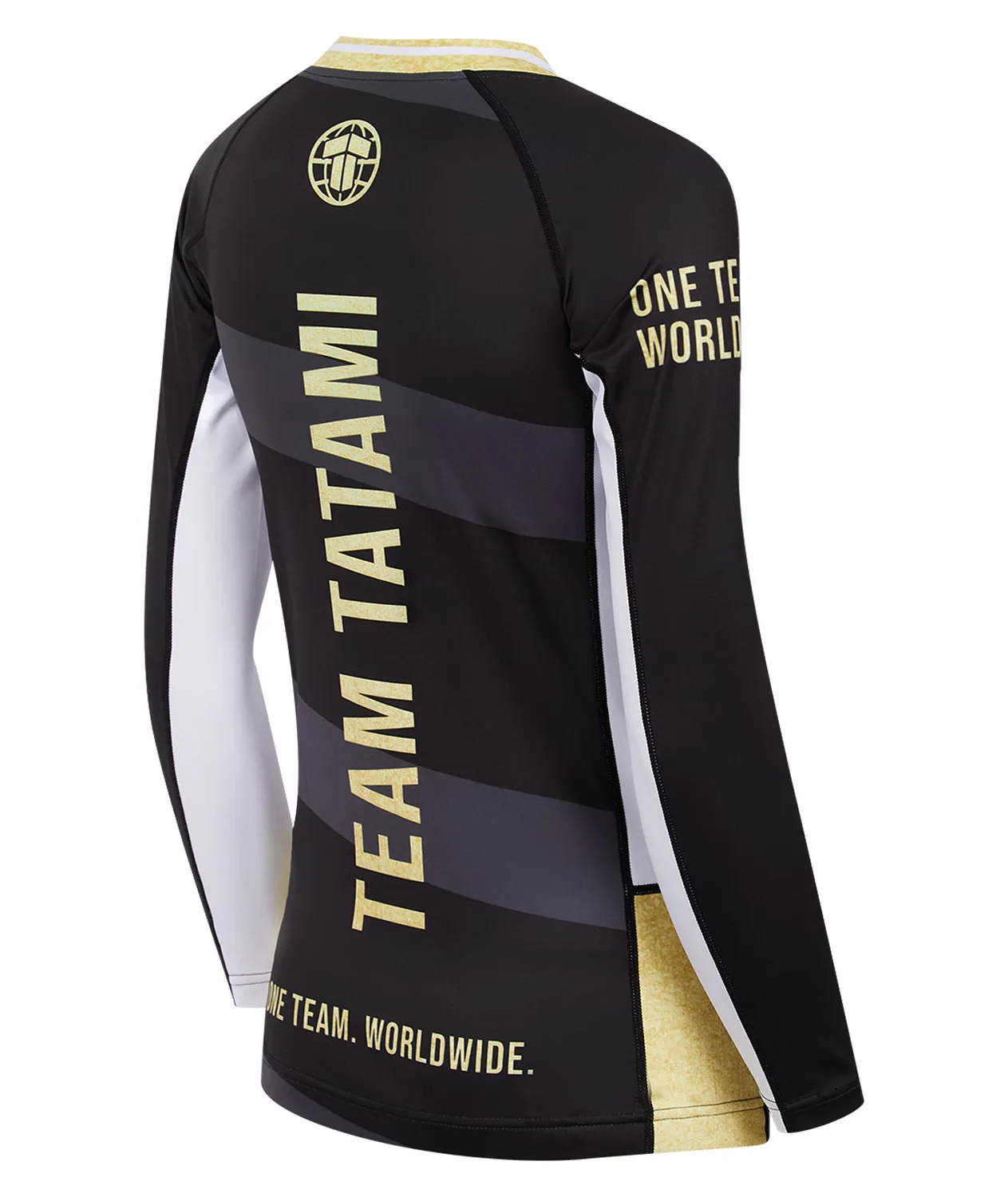 Tatami Team Long Sleeve rash guard donna nero oro M riciclata