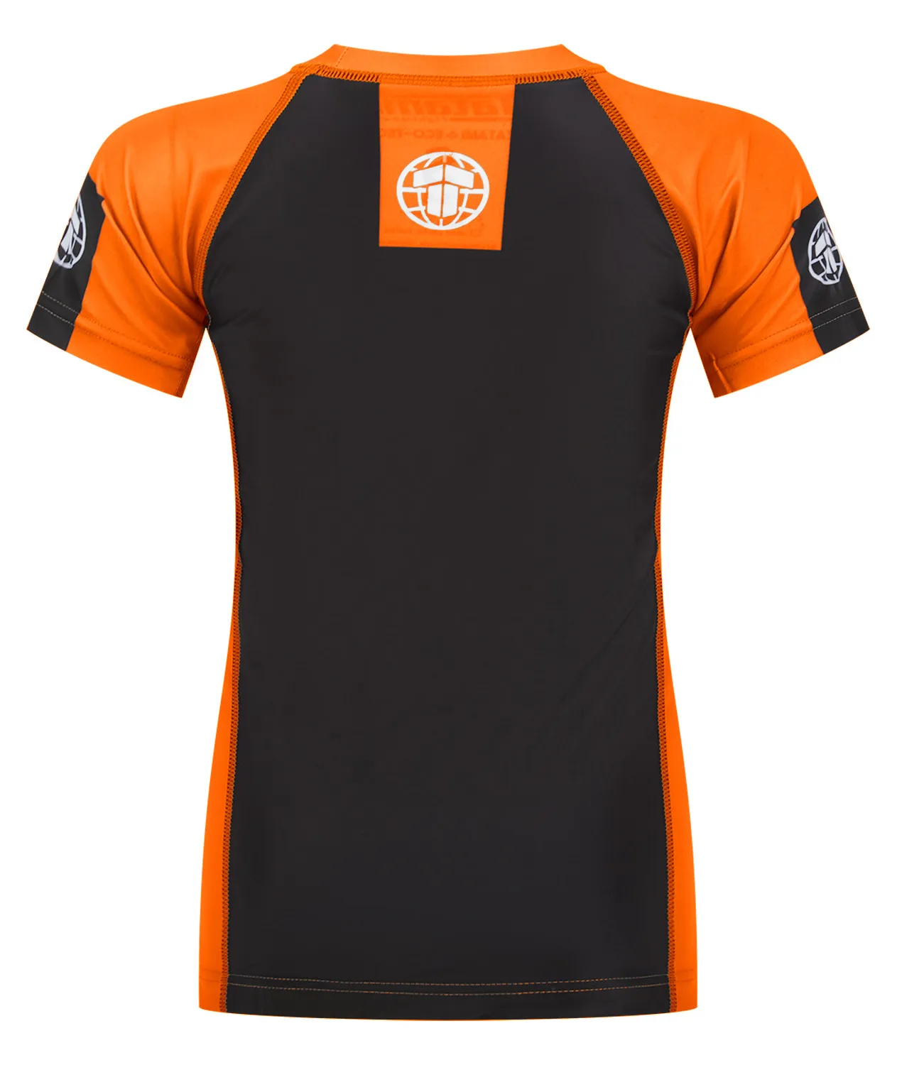 Tatami Fightwear IBJJF Ranked rash guard bimbo arancione corta