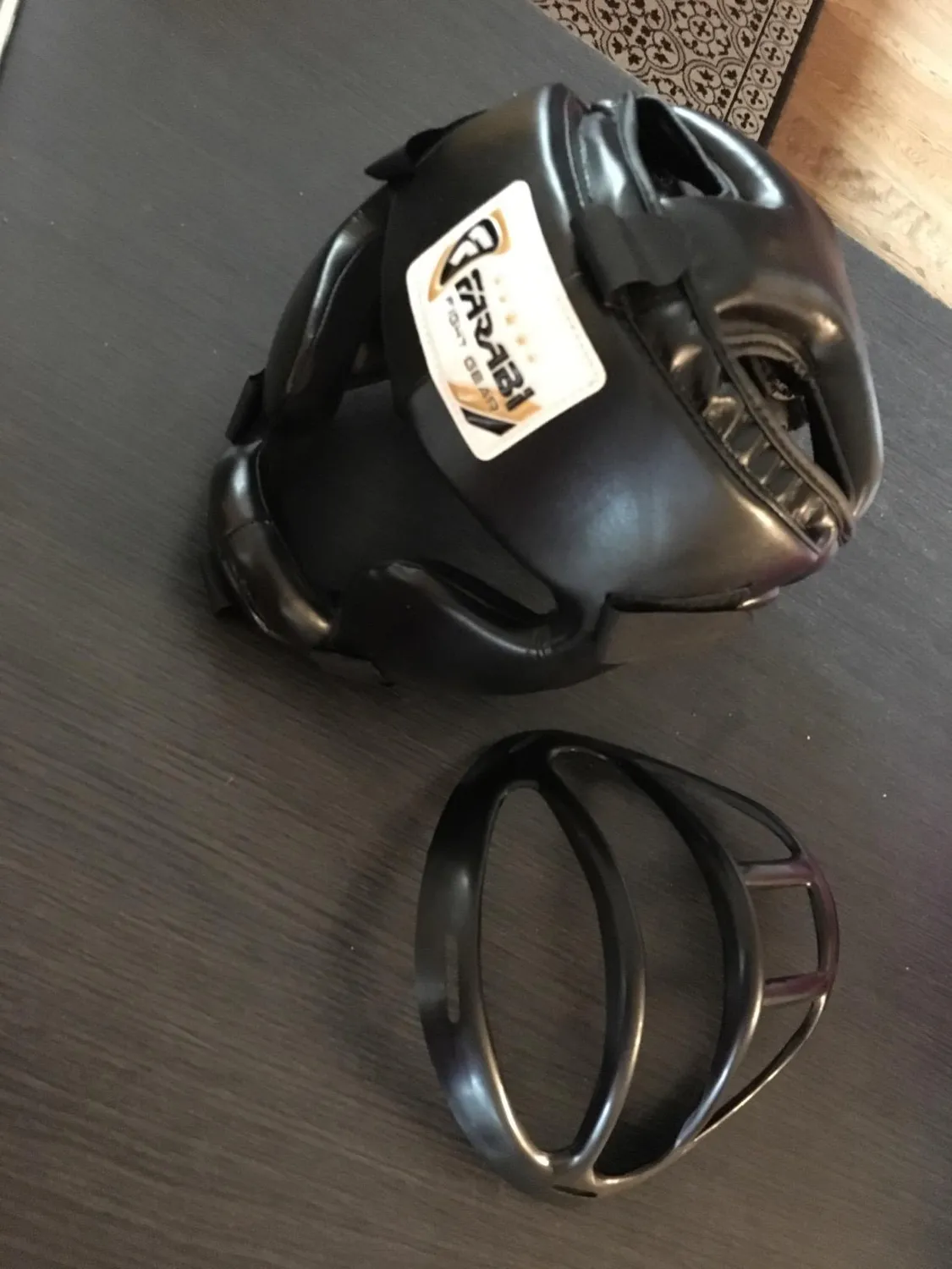 Farabi Caschetto Boxe Protezione Testa Pelle Sintetica