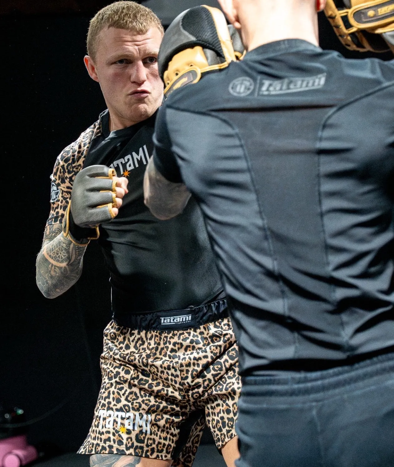 Tatami Fightwear High Split shorts MMA leopardati elastici