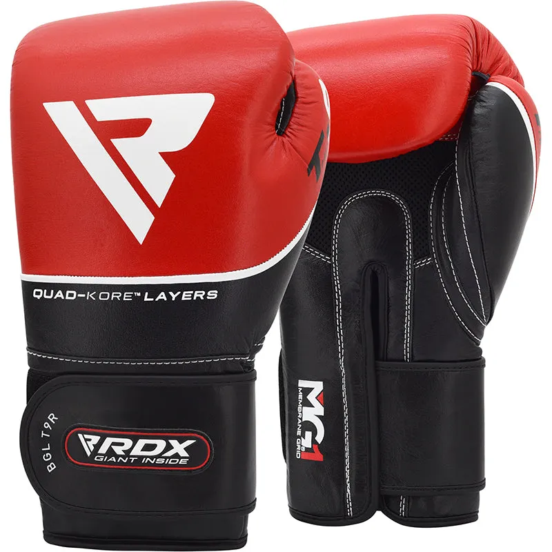 RDX T9 Ace guanti boxe pelle vera protezione polso
