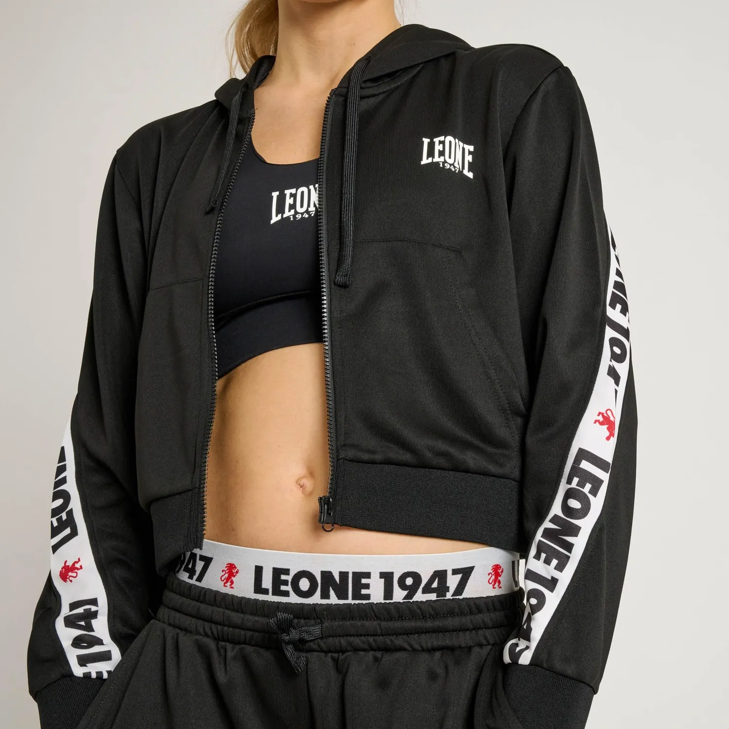 Leone 1947 Stripe 47 ABX213 felpa donna con zip