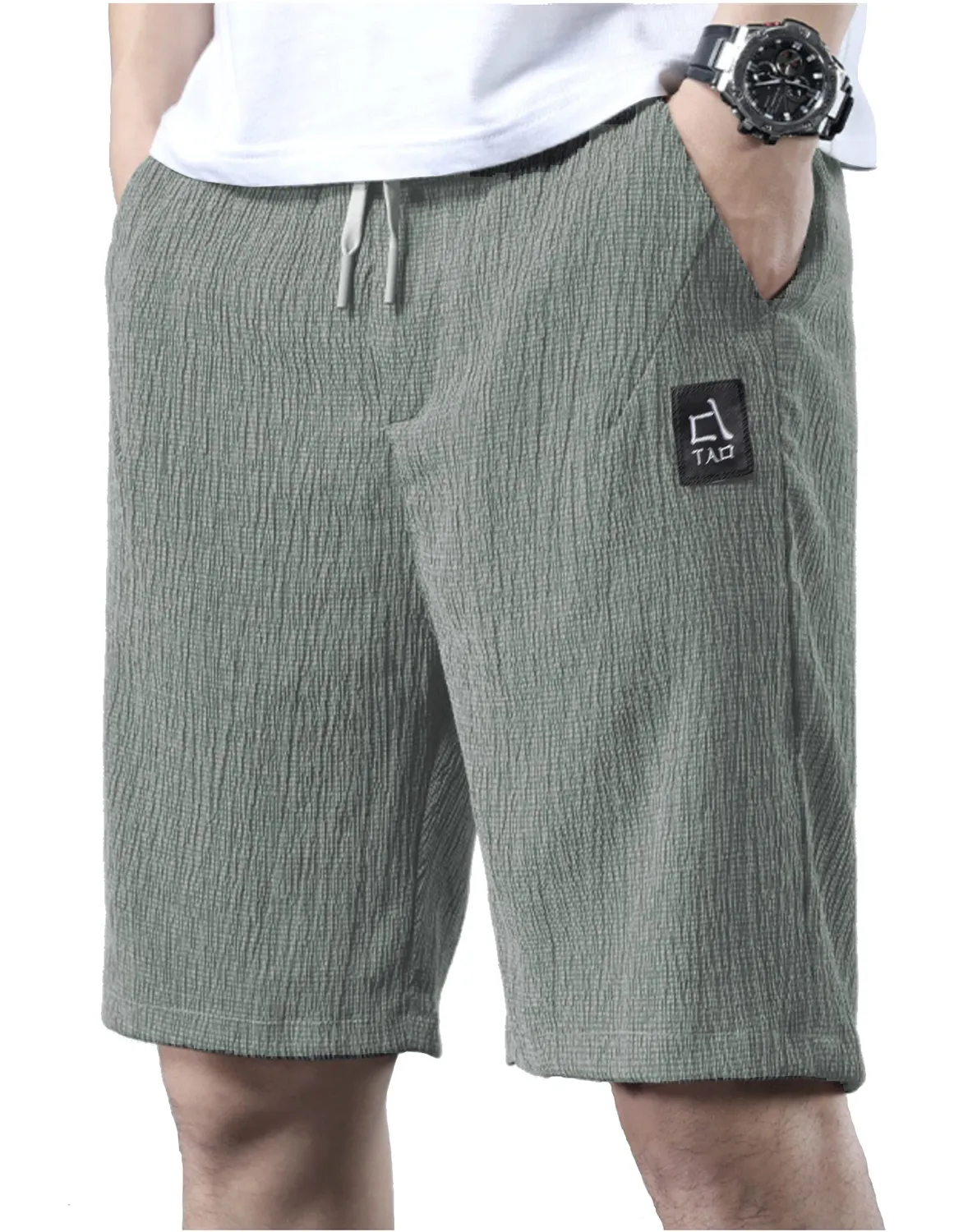 TAO Leggeri pantaloncini grigi tasche uomo XXXL