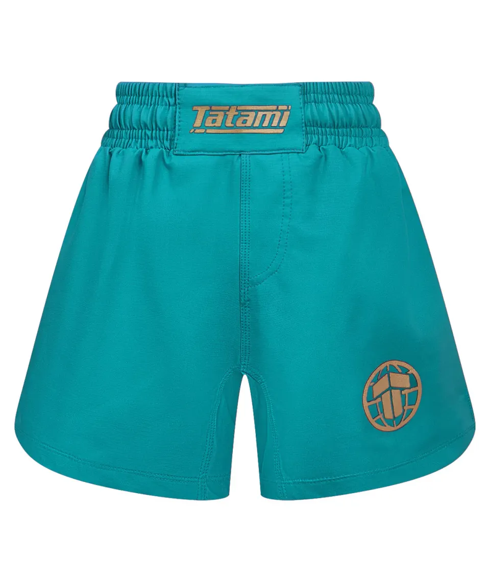 Tatami Fightwear Pro shorts grappling bambino teal leggeri