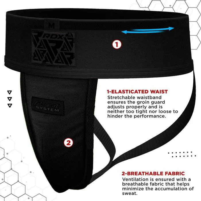 RDX H1 Conchiglia Uomo Gel MMA Boxe Nera