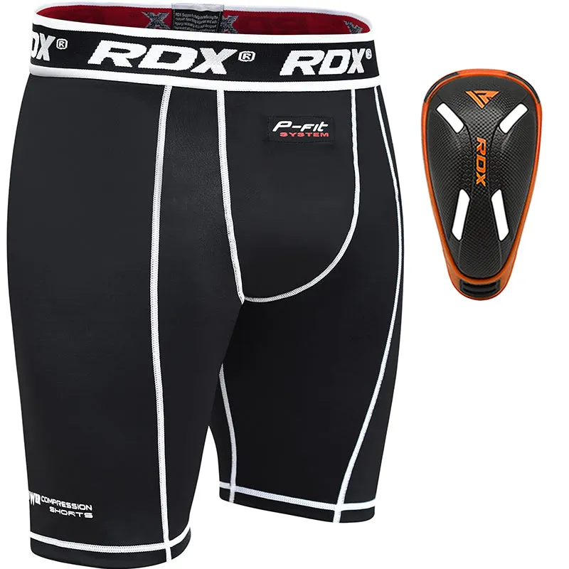 RDX X14 Pantaloncini Compressione Conchiglia MMA