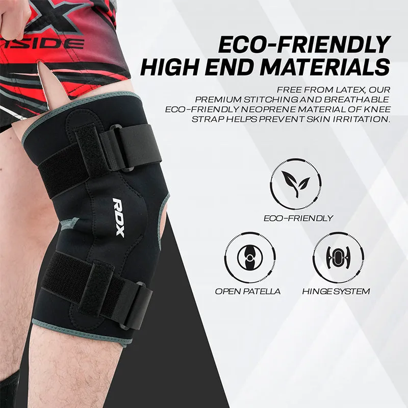 RDX Ginocchiera Neoprene Rotula Aperta Nero S Stabilizzante