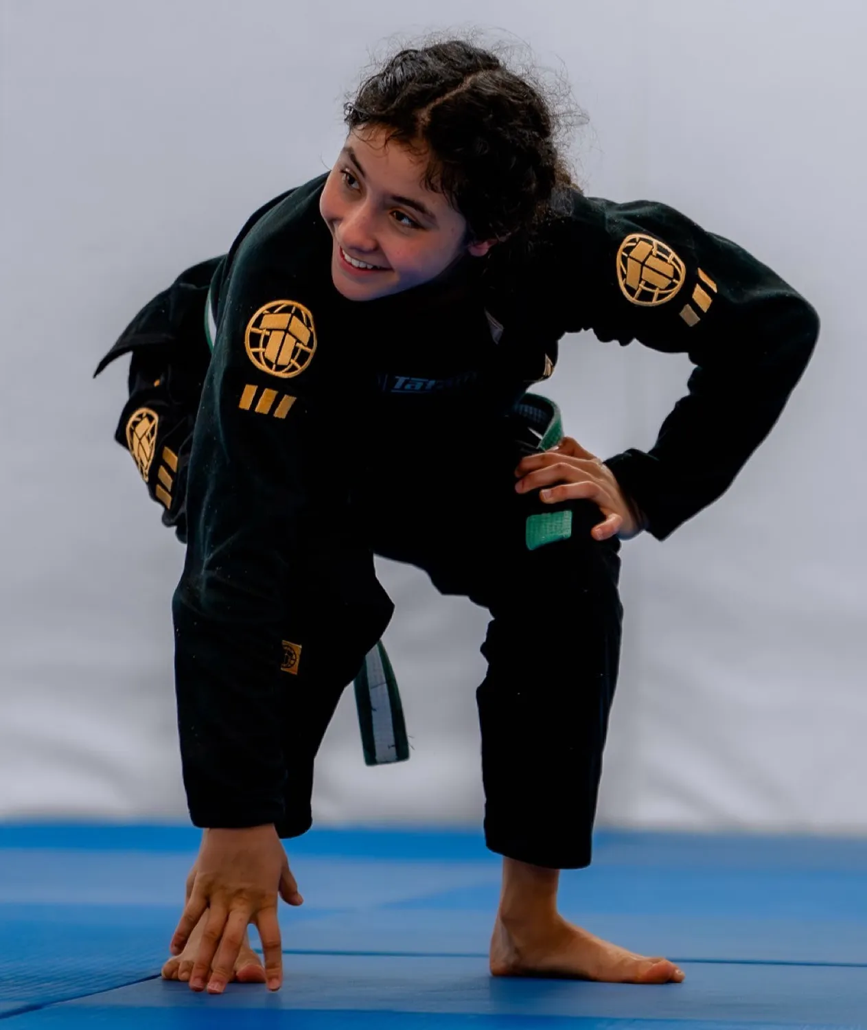 Tatami Pro Series kimono BJJ bambino nero ricamo oro