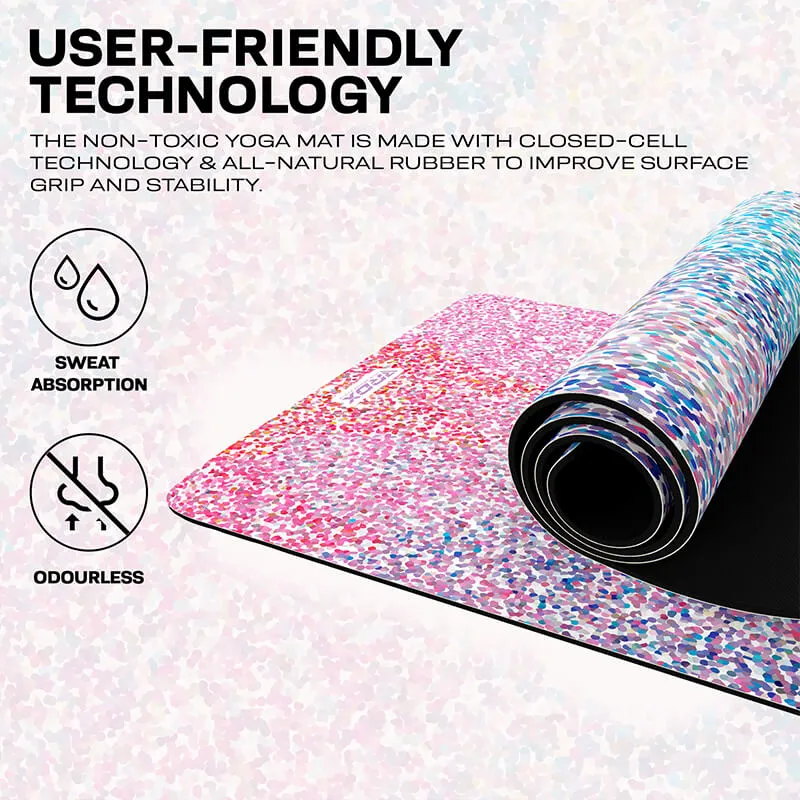 RDX D5 Tappetino Yoga Gomma 6mm Multicolore Doppio Strato