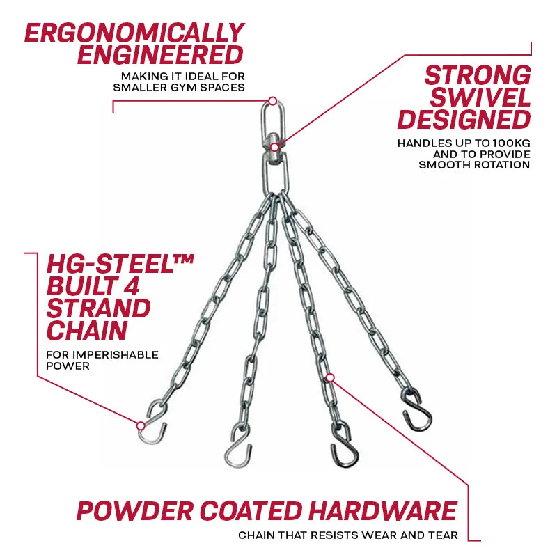RDX X14 catena sacco boxe argento acciaio 100 kg