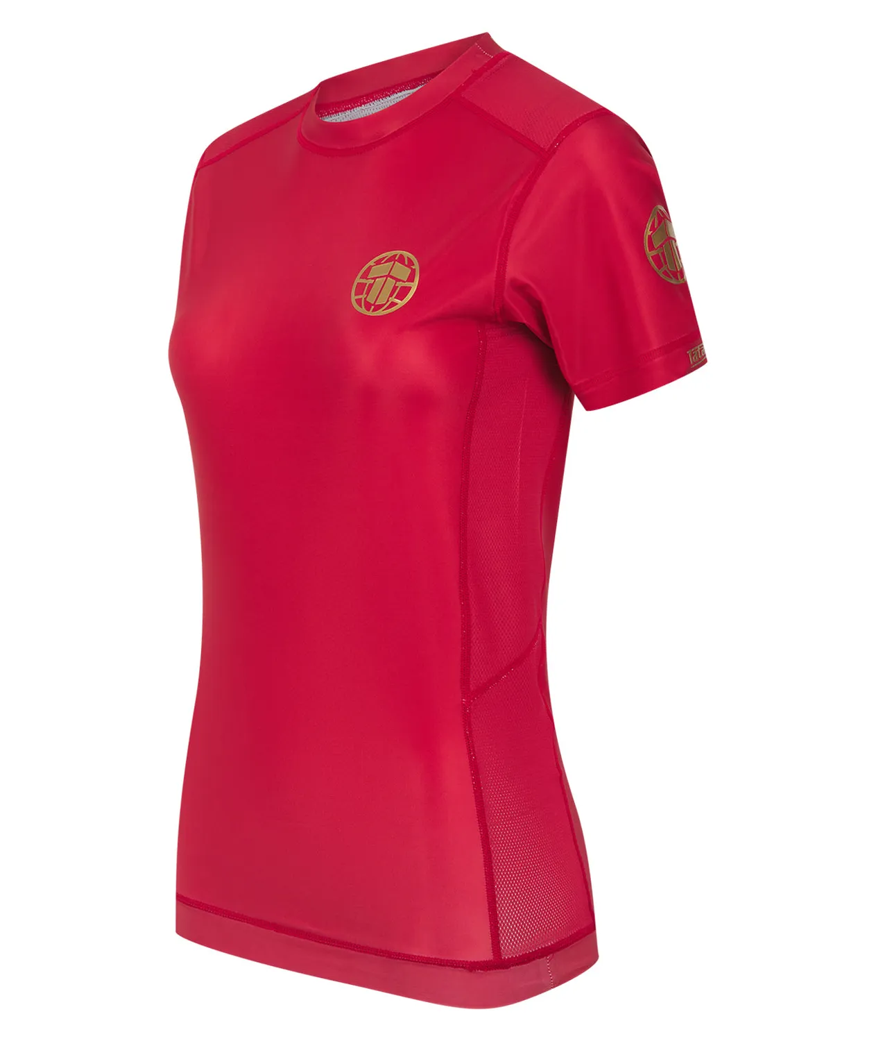 Tatami Pro Rash Guard Donna Rosso Corta Traspirante