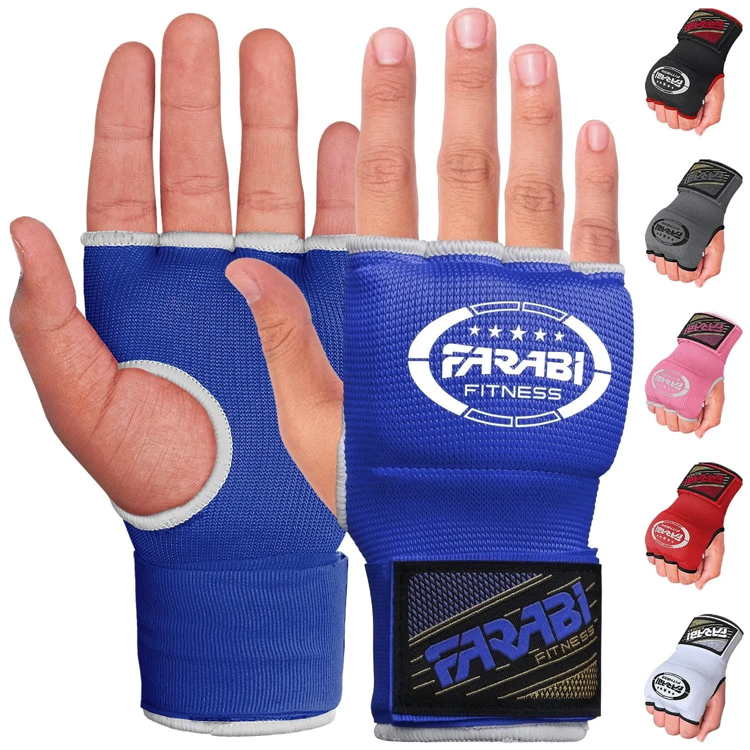 Farabi Sottoguanti Boxe Gel Nero Protezione Polso