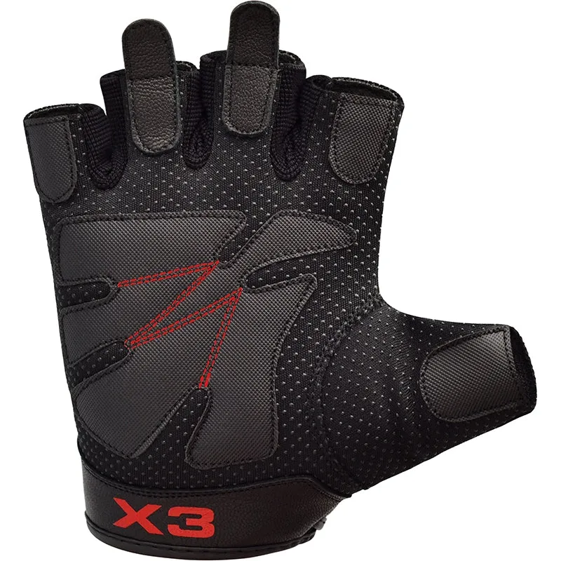 RDX S2 guanti palestra pelle con polsiera