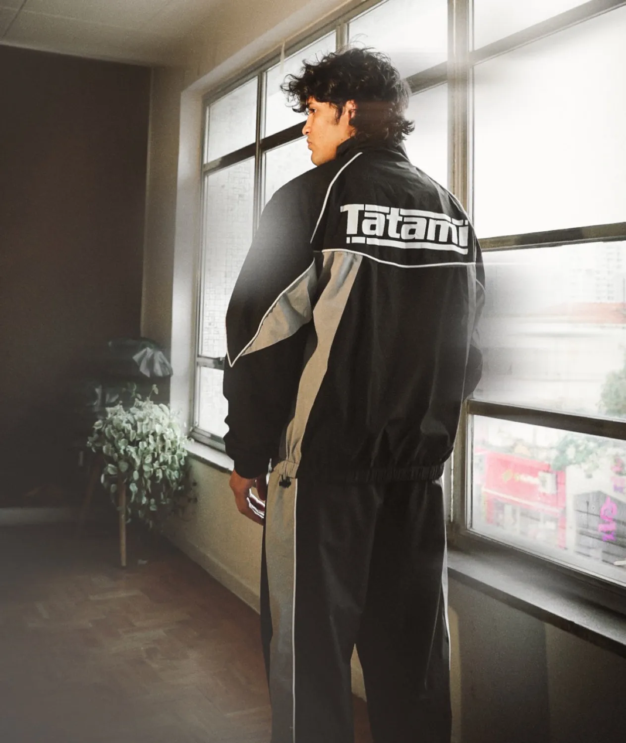 Tatami Tactic felpa half zip uomo nera grigia