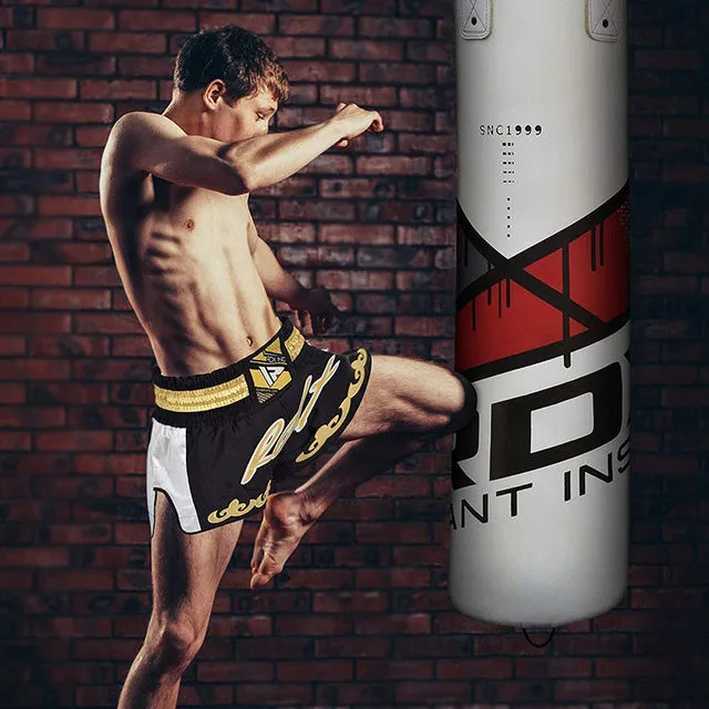 RDX F7 sacco boxe bianco rosso con guantoni sacco