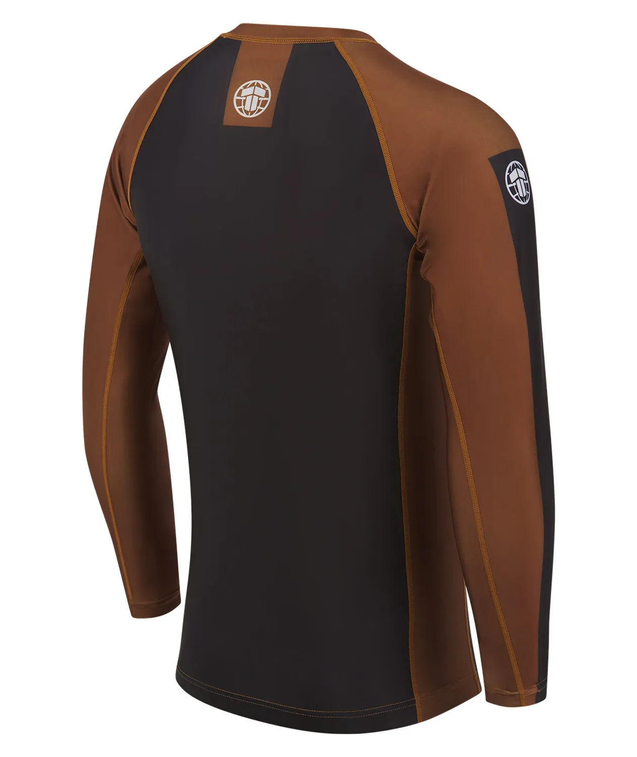 Tatami IBJJF Ranked Rash Guard Marrone Manica Lunga